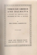 Barrington Russell: Through Greece and Dalmatia. A Diary of Impressions Recorded by Pen & Picture